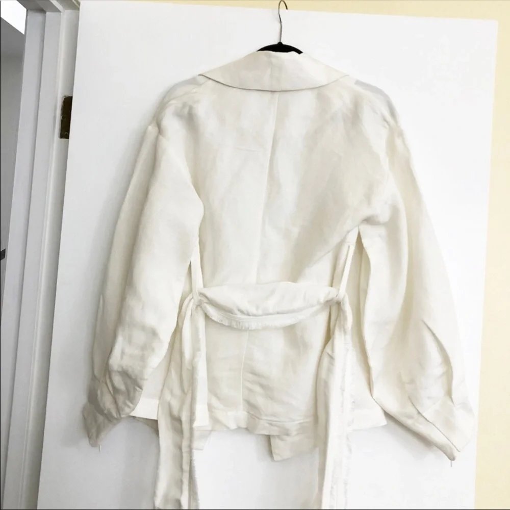 C/MEO COLLECTIVE White Linen Blazer - Picture 5 of 8
